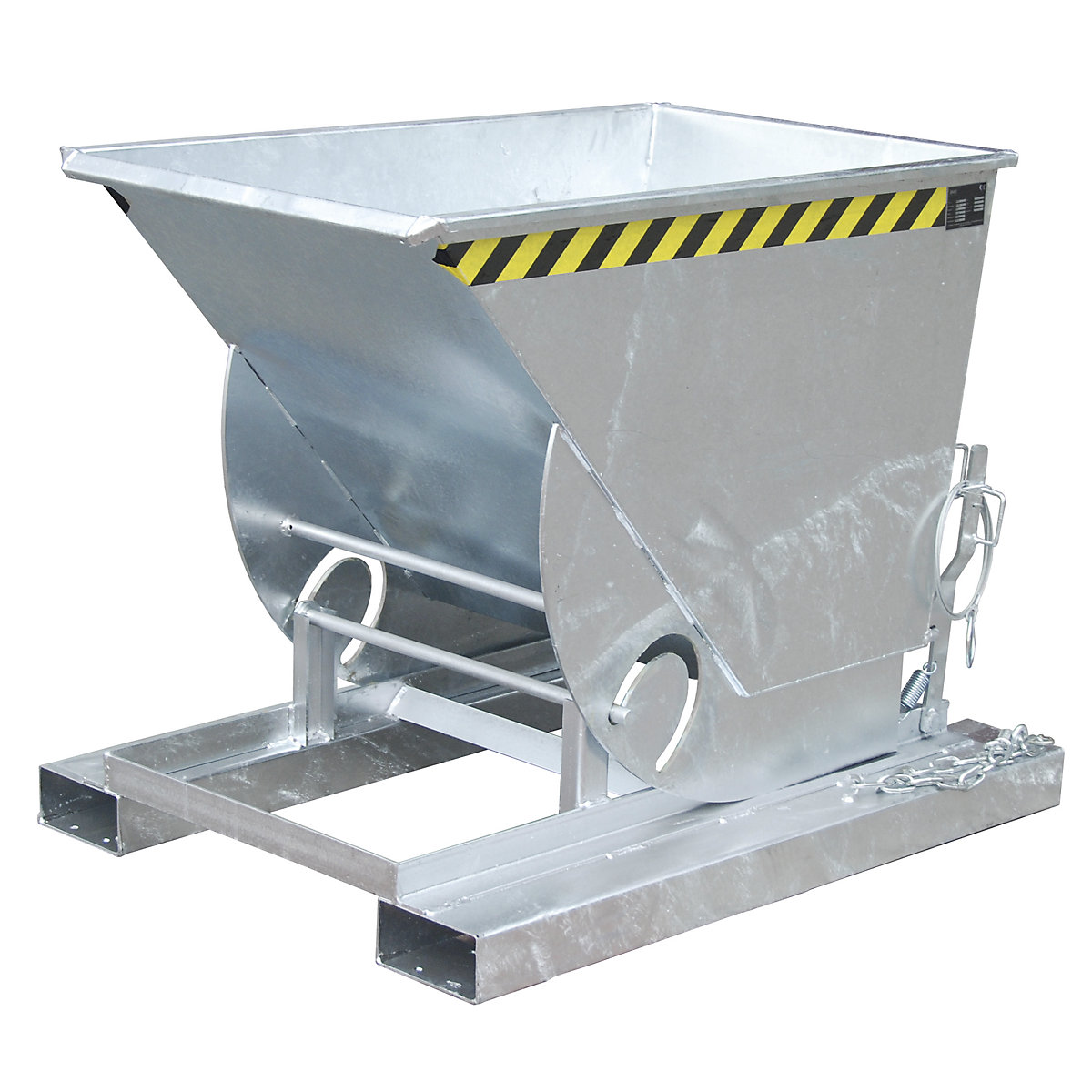 Recipient basculant compact – eurokraft pro, volum 0,5 m³, zincată-0