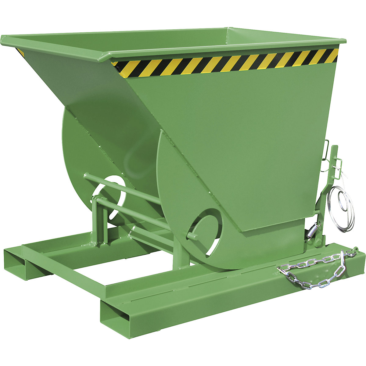 Recipient basculant compact – eurokraft pro, volum 0,5 m³, verde reseda-0
