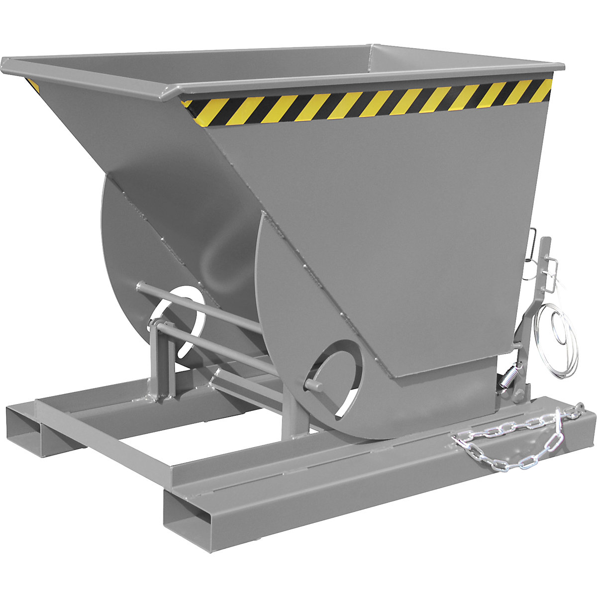 Recipient basculant compact – eurokraft pro, volum 0,5 m³, gri șobolan-0