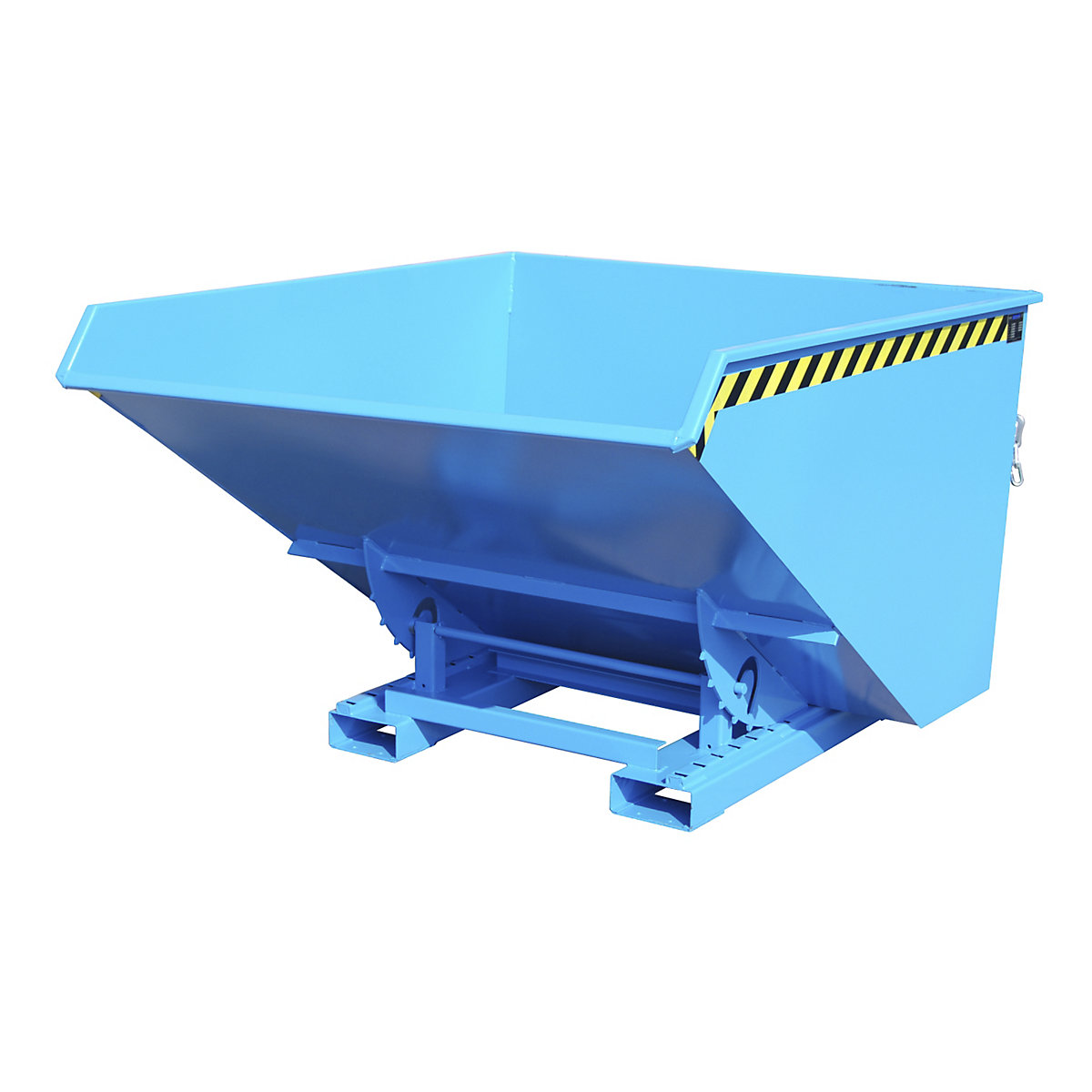 Recipient basculant incl. mecanism de rulare – eurokraft pro, volum 1,7 m³, lung. x lăț. x î. 1720 x 1570 x 1103 mm, albastru-0