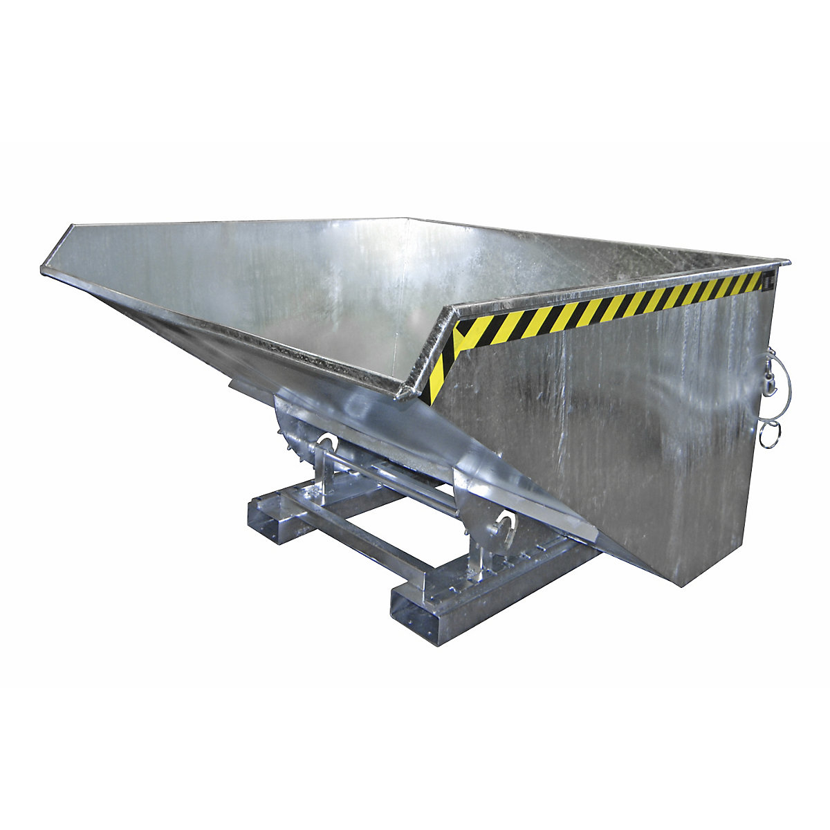 Recipient basculant incl. mecanism de rulare – eurokraft pro, volum 1,7 m³, lung. x lăț. x î. 1720 x 1570 x 1103 mm, zincată la cald-0