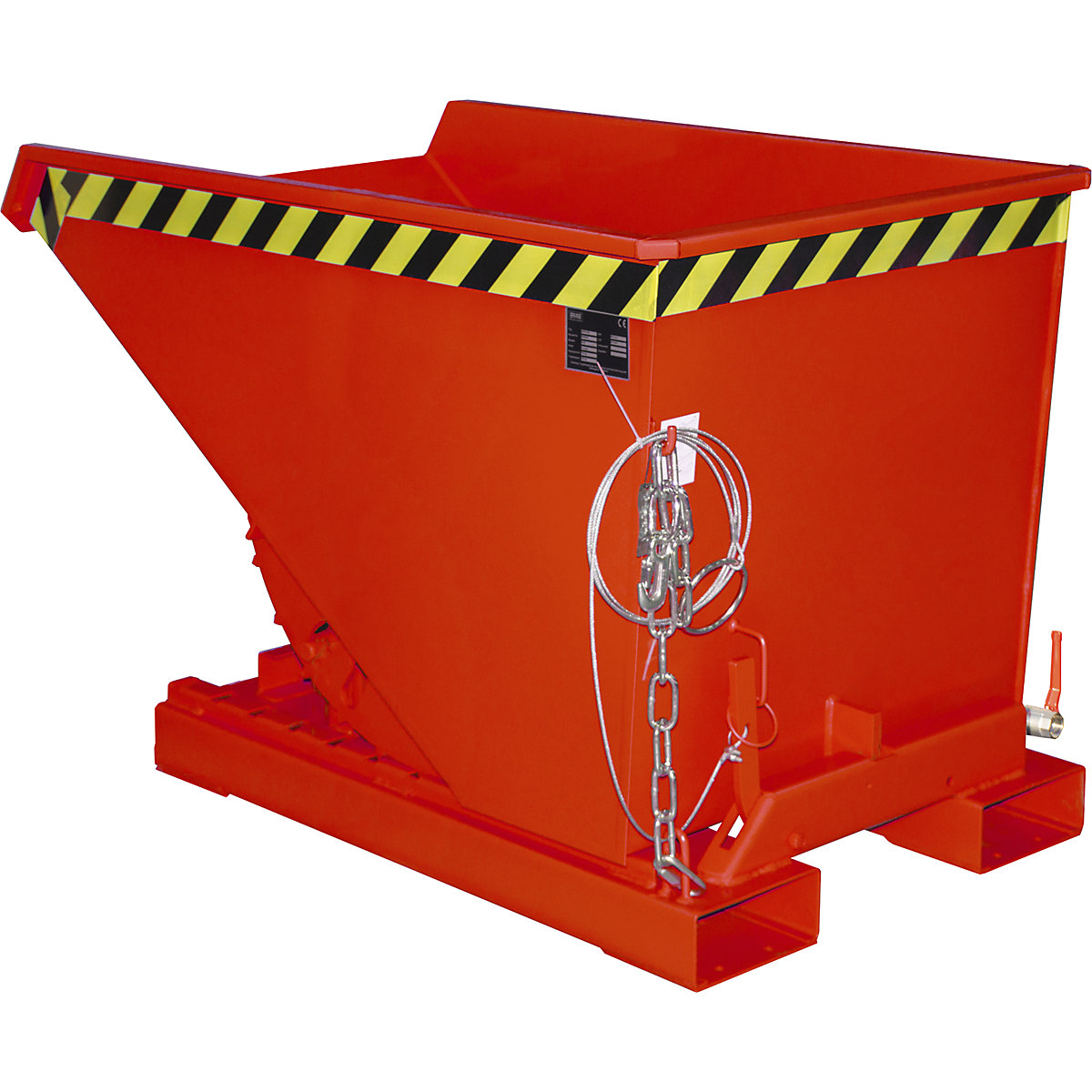 Recipient pentru șpan EXPO-E – eurokraft pro, volum 0,3 m³, roșu aprins-0