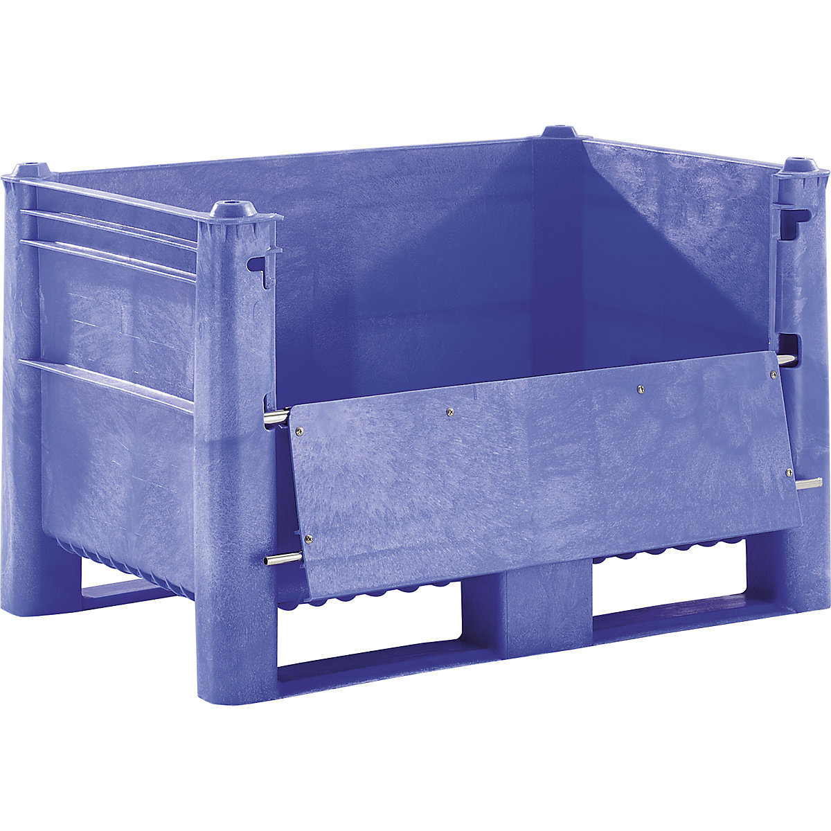 Container mare din polietilenă, capacitate 500 l, model cu 2 tălpi, 1 capac lateral-0