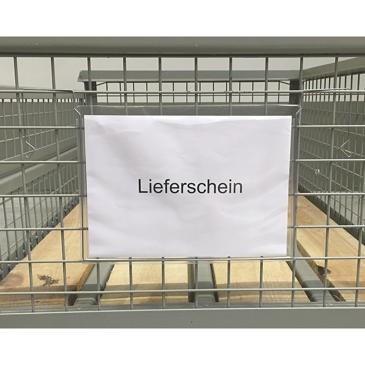Kieszeń na dokumenty, z pałąkiem drucianym, DIN A4, bez osłony chroniącej przed deszczem, opak. 100 szt.-0