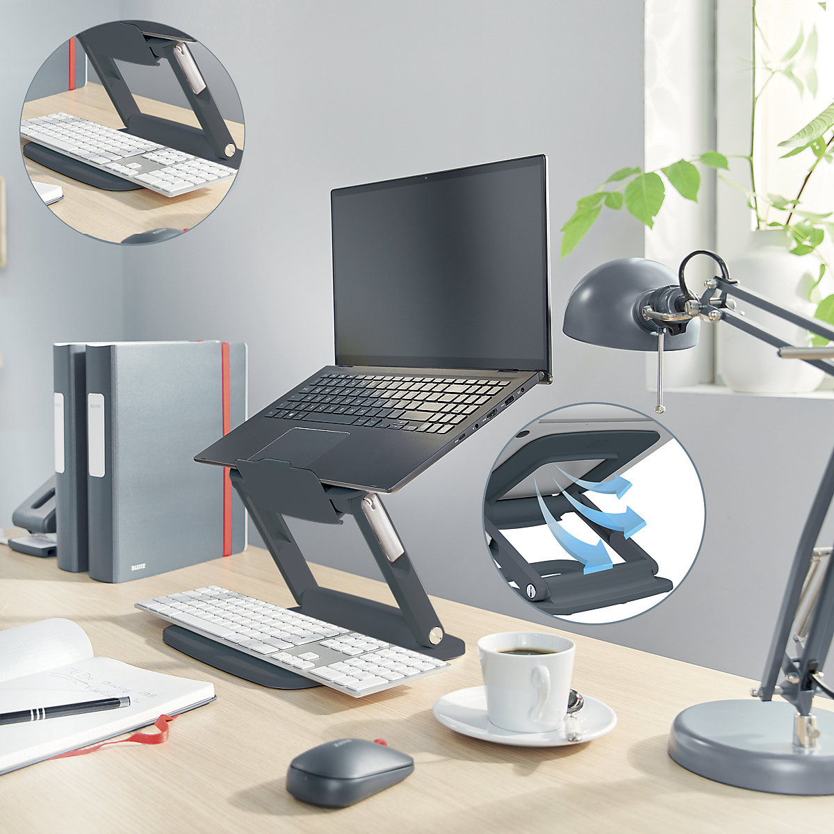Multi-angle laptop stand Leitz Ergo – Leitz (Product illustration 9)-8