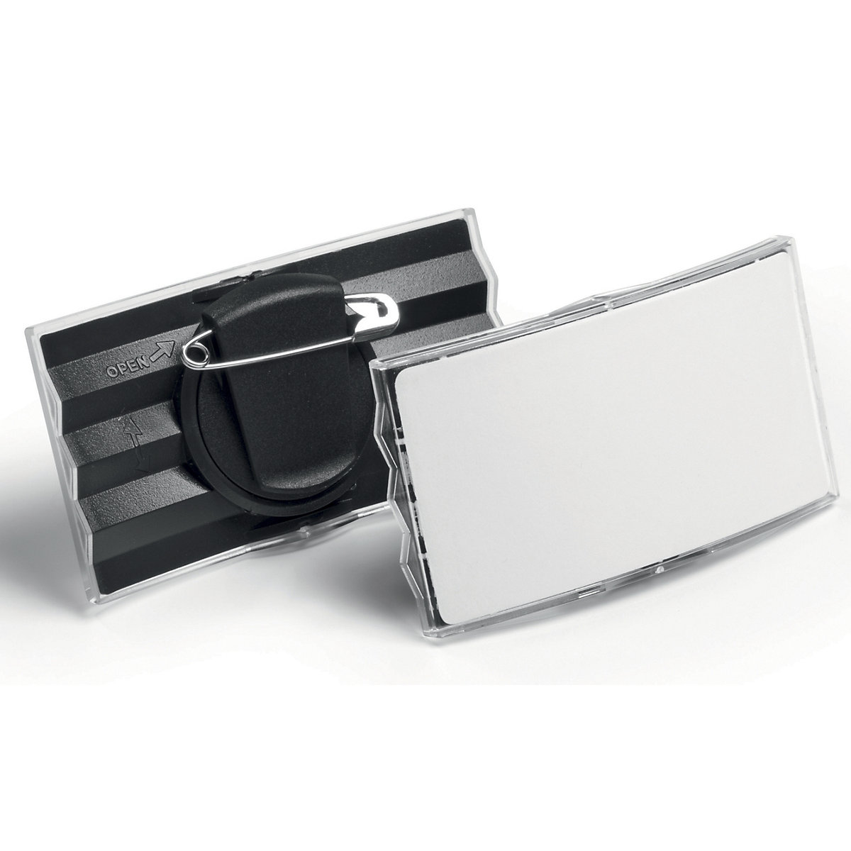 Convex name badge, acrylic - DURABLE