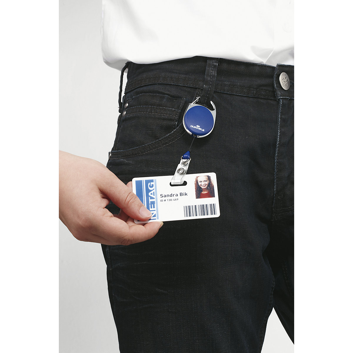 JOJO STYLE ID badge holder with press-stud strap – DURABLE (Product illustration 2)-1