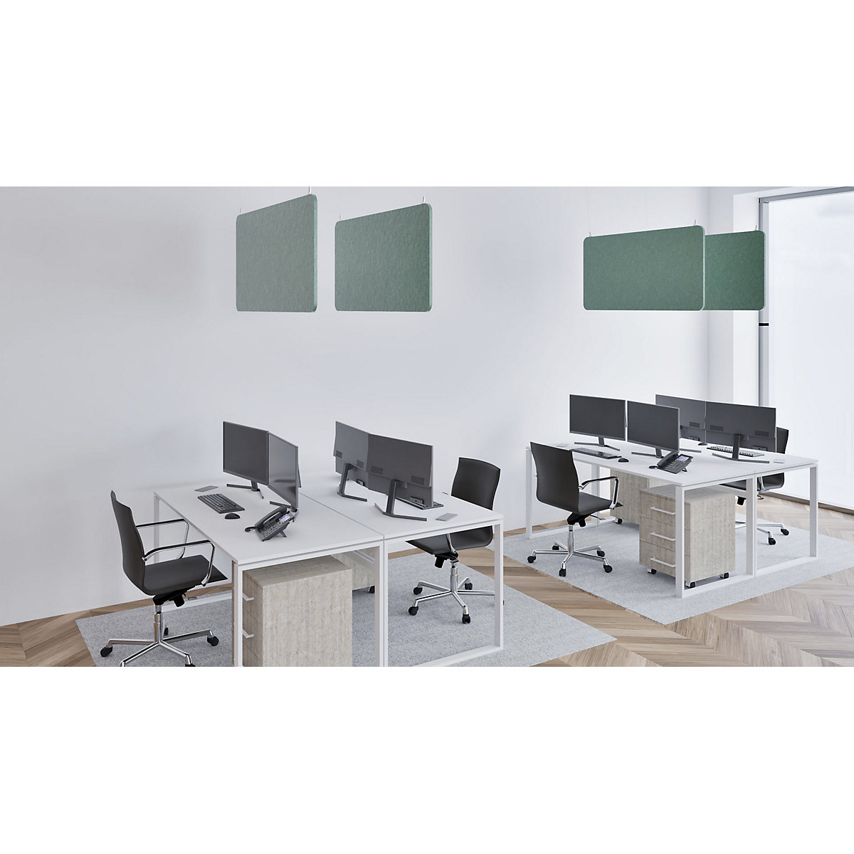 Acoustic ceiling panel, PET felt – eurokraft basic (Product illustration 8)-7