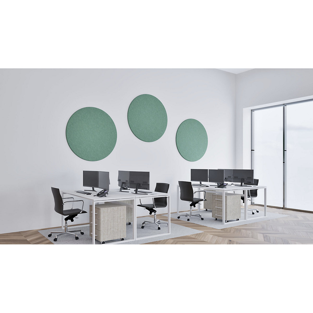 Acoustic ceiling panel, PET felt – eurokraft basic (Product illustration 16)-15