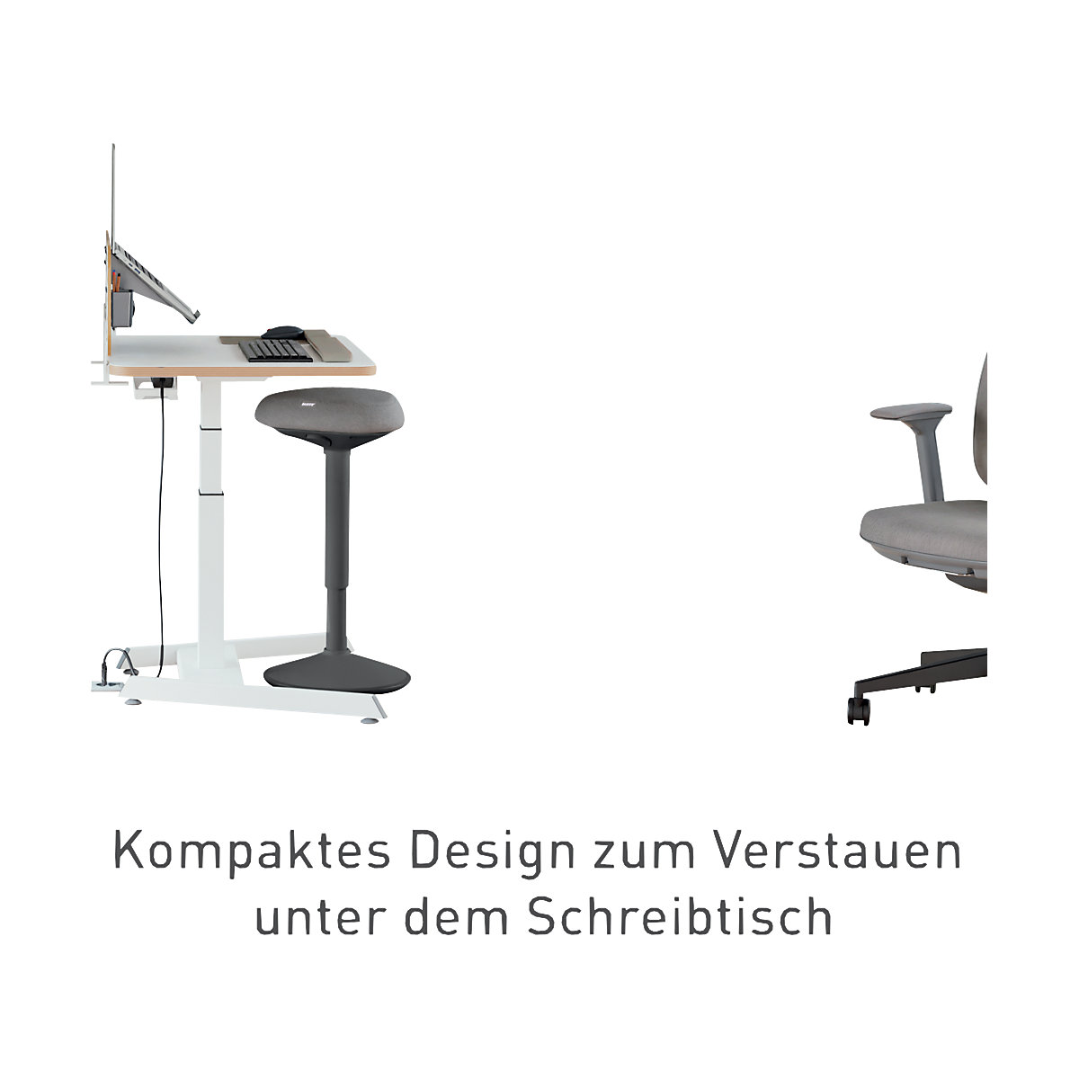 Ergo Active sitting/standing stool with comfort seat – Leitz (Product illustration 7)-6