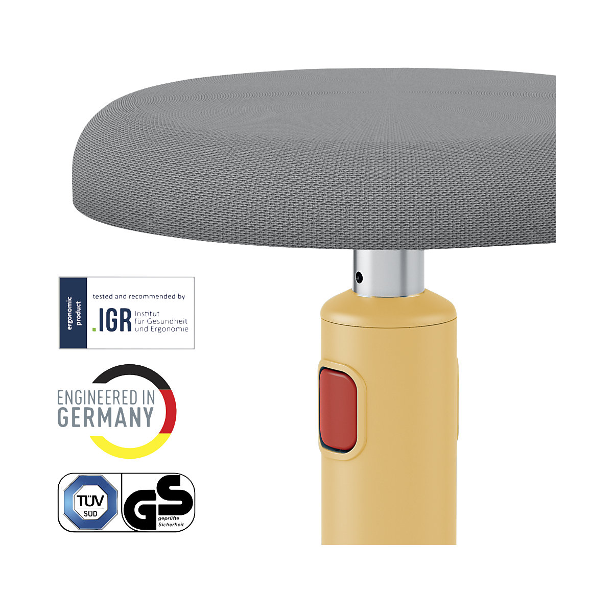 Ergo Cosy Active sitting/standing stool – Leitz (Product illustration 3)-2