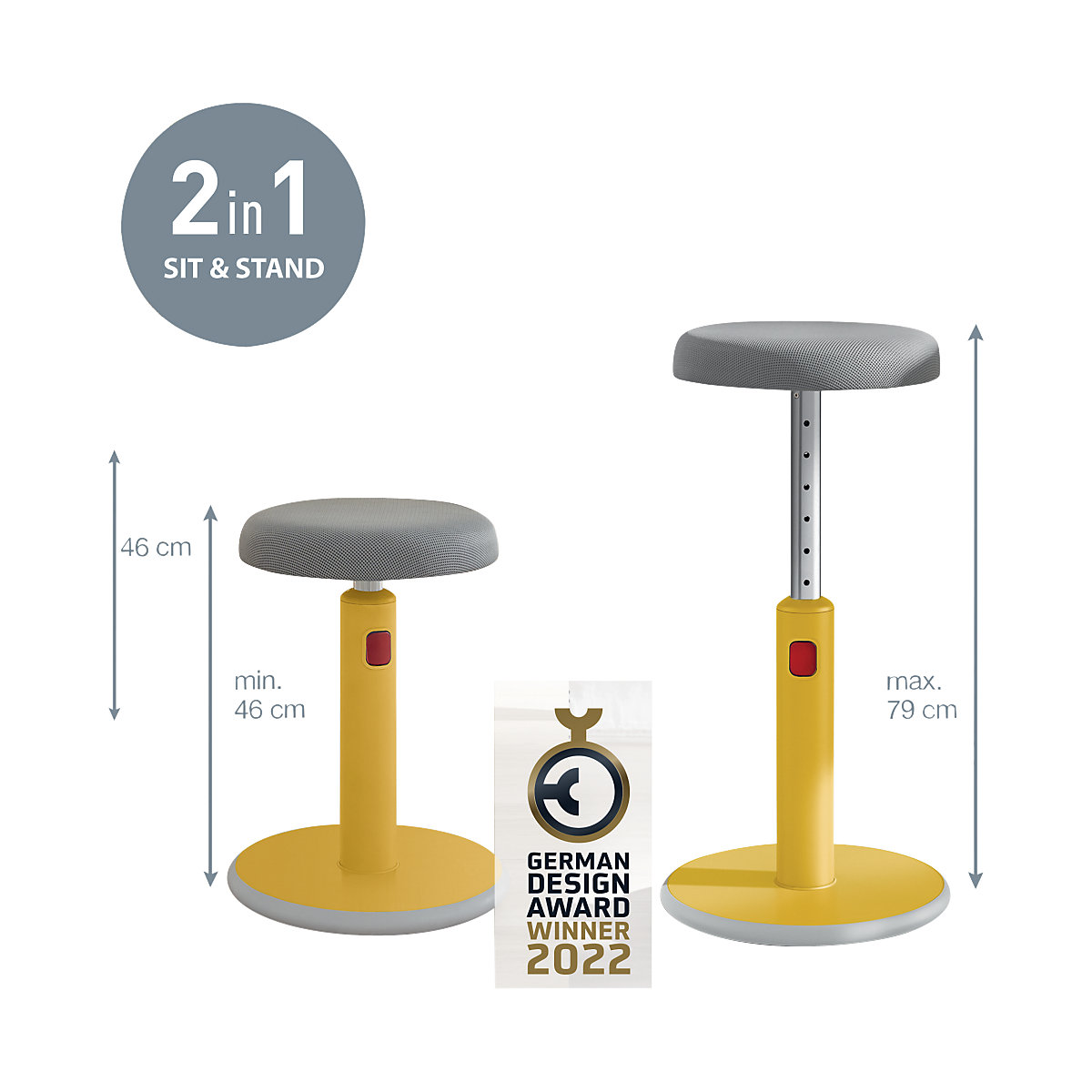 Ergo Cosy Active sitting/standing stool – Leitz (Product illustration 5)-4