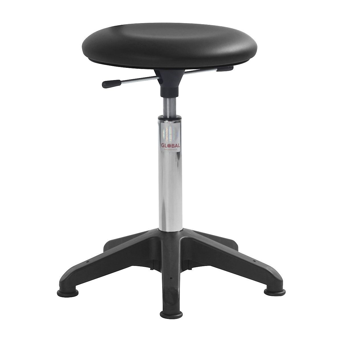 Industrial stool, height adjustable