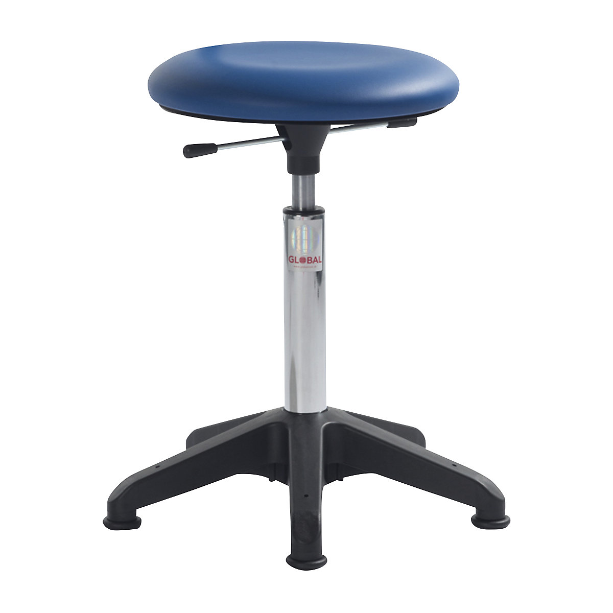Industrial stool, height adjustable