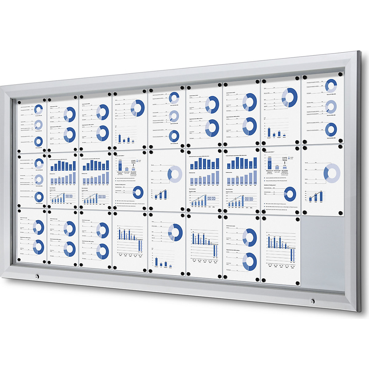 Display case, aluminium frame, for indoor and outdoor use – eurokraft pro (Product illustration 10)-9