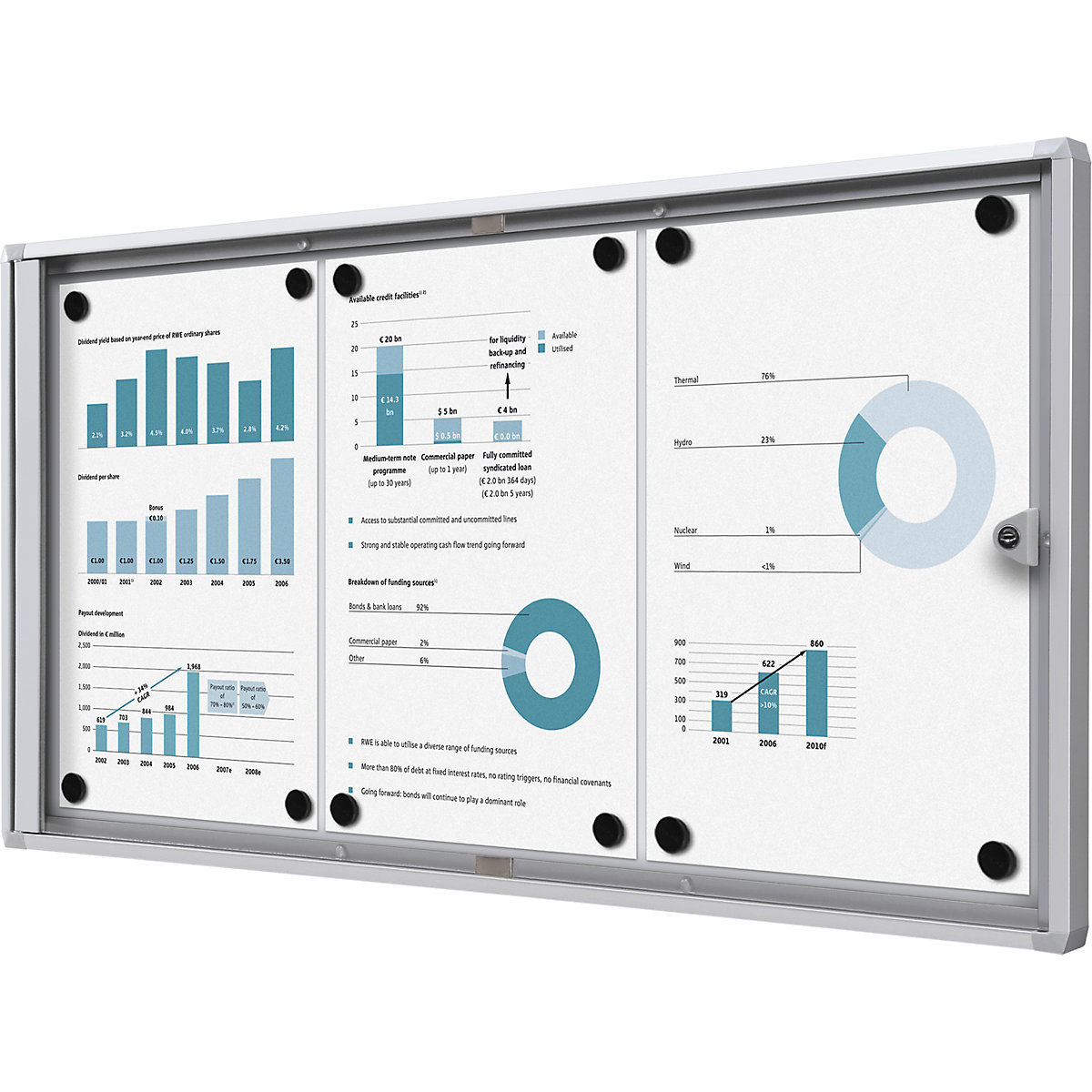 Display case for indoor use – eurokraft basic (Product illustration 8)-7