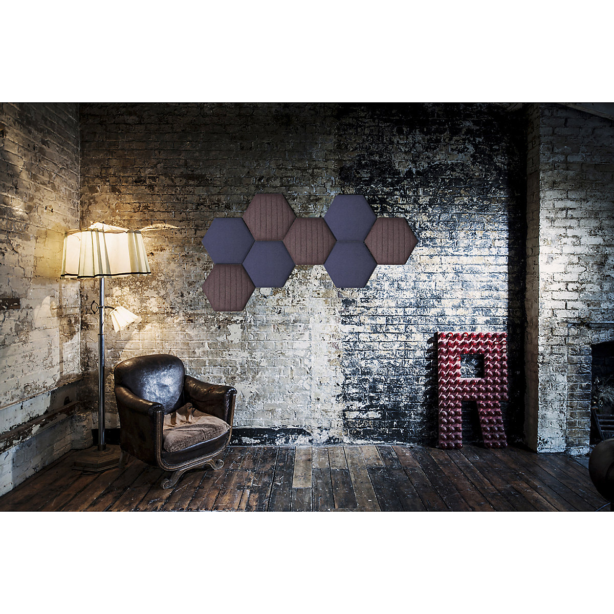 Bliss Hexagon Fabric Acoustic Tile (Product illustration 4)-3