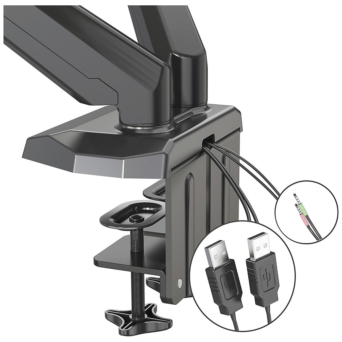 Karbon G2 Dual Monitor Arm Black (Product illustration 3)-2