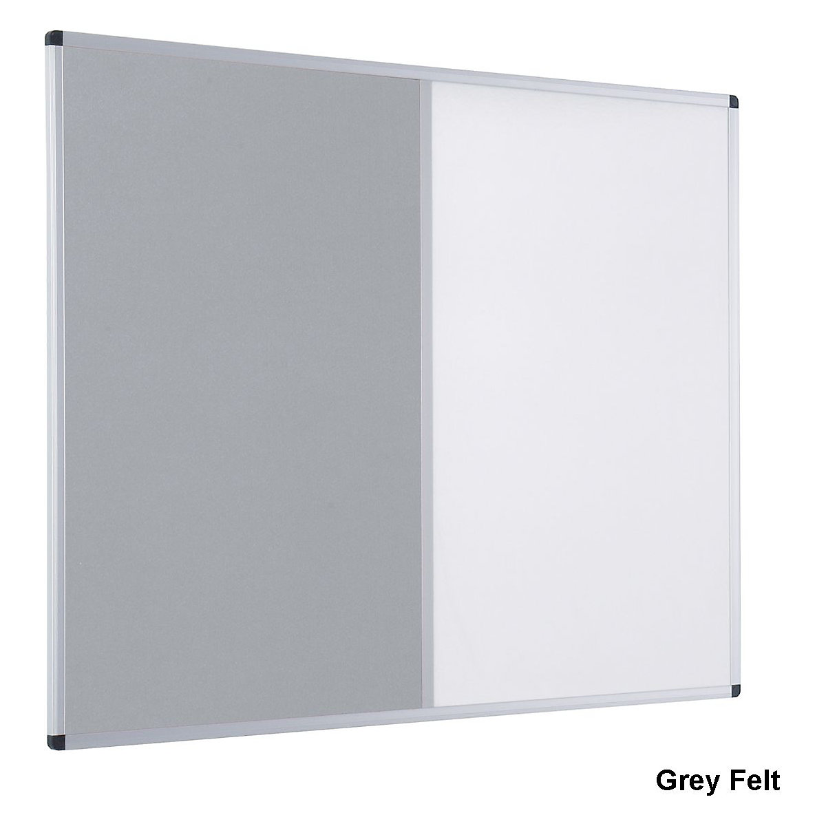 Aluminium Framed Dual Noticeboard | Drywipe Whiteboard/Pin Board Combination 1200 x 1800 mm, Aluminium Framed Dual Noticeboard | Drywipe Whiteboard/Pin Board Combination 1200 x 1800 mm, Aluminium Framed Dual Noticeboard | Drywipe Whiteboard/Pin Board Combination | Grey Felt | 1200 x 1800 mm-4