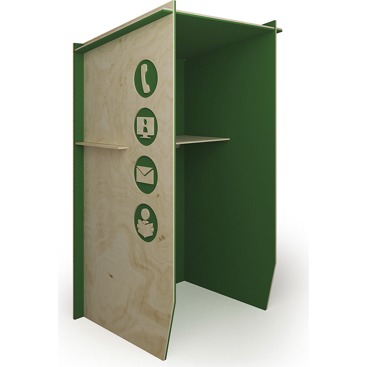 1 Person Acoustic Phone Booth, 1 Person Acoustic Phone Booth, 1 Person Acoustic Phone Booth | Dark Green-0