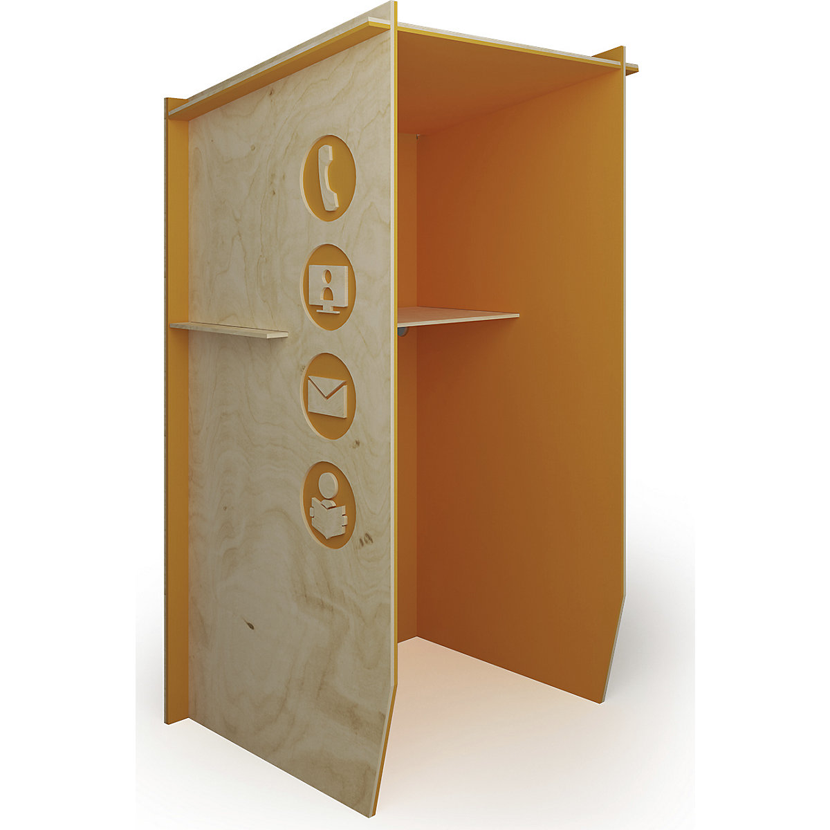 1 Person Acoustic Phone Booth, 1 Person Acoustic Phone Booth, 1 Person Acoustic Phone Booth | Orange-0