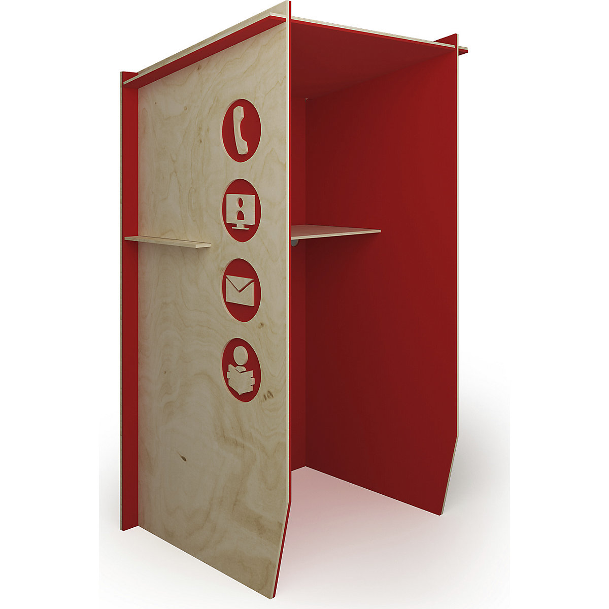 1 Person Acoustic Phone Booth, 1 Person Acoustic Phone Booth, 1 Person Acoustic Phone Booth | Red-0