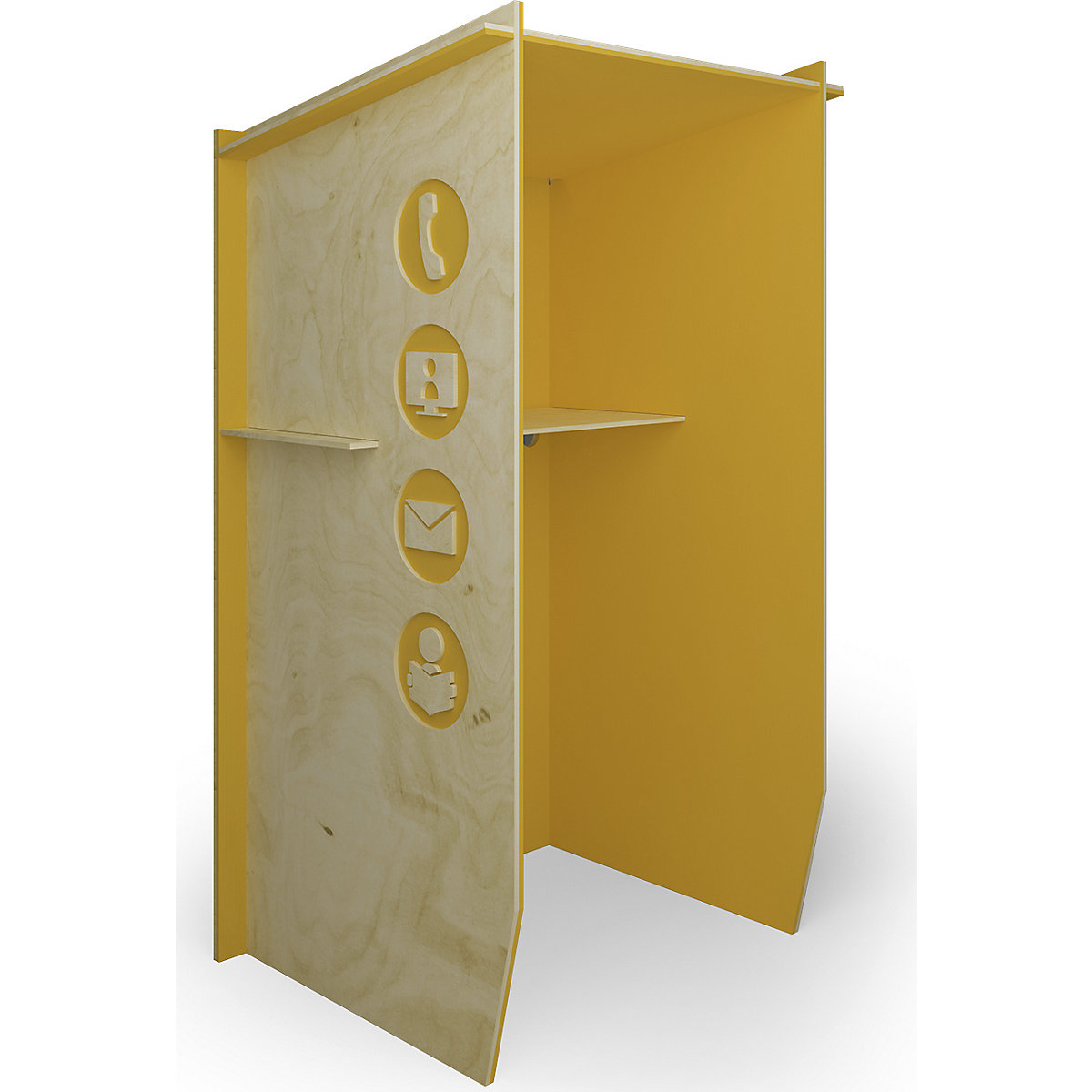 1 Person Acoustic Phone Booth, 1 Person Acoustic Phone Booth, 1 Person Acoustic Phone Booth | Yellow-0