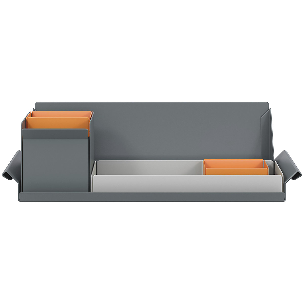 Bisley Mosaic Desktop Storage Trays, Bisley Mosaic Desktop Storage Trays, Bisley Mosaic Desktop Storage Trays | Goose Grey/Bisley Orange | 6 Trays-2