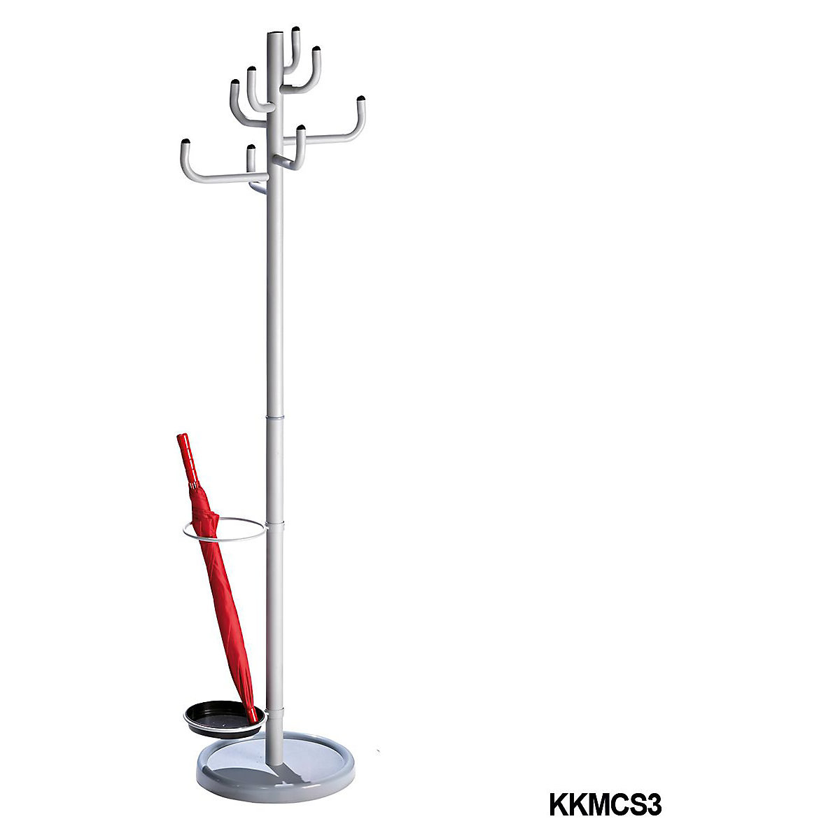 Metal Coat Stands, Metal Coat Stands, Metal Coat Stand With 8 Tree Pattern Arms & Plastic Drip-Tray | dia 450mm-0