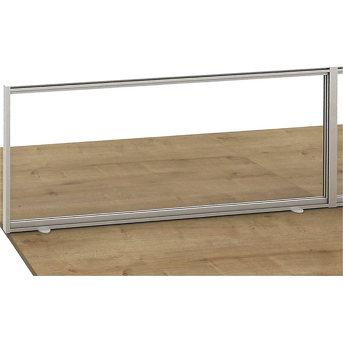 Defense Glazed Desktop Screens, Defense Glazed Desktop Screens, Defense Glazed Desktop Screens | 600h x 800w mm | Rear of Desk | White-0