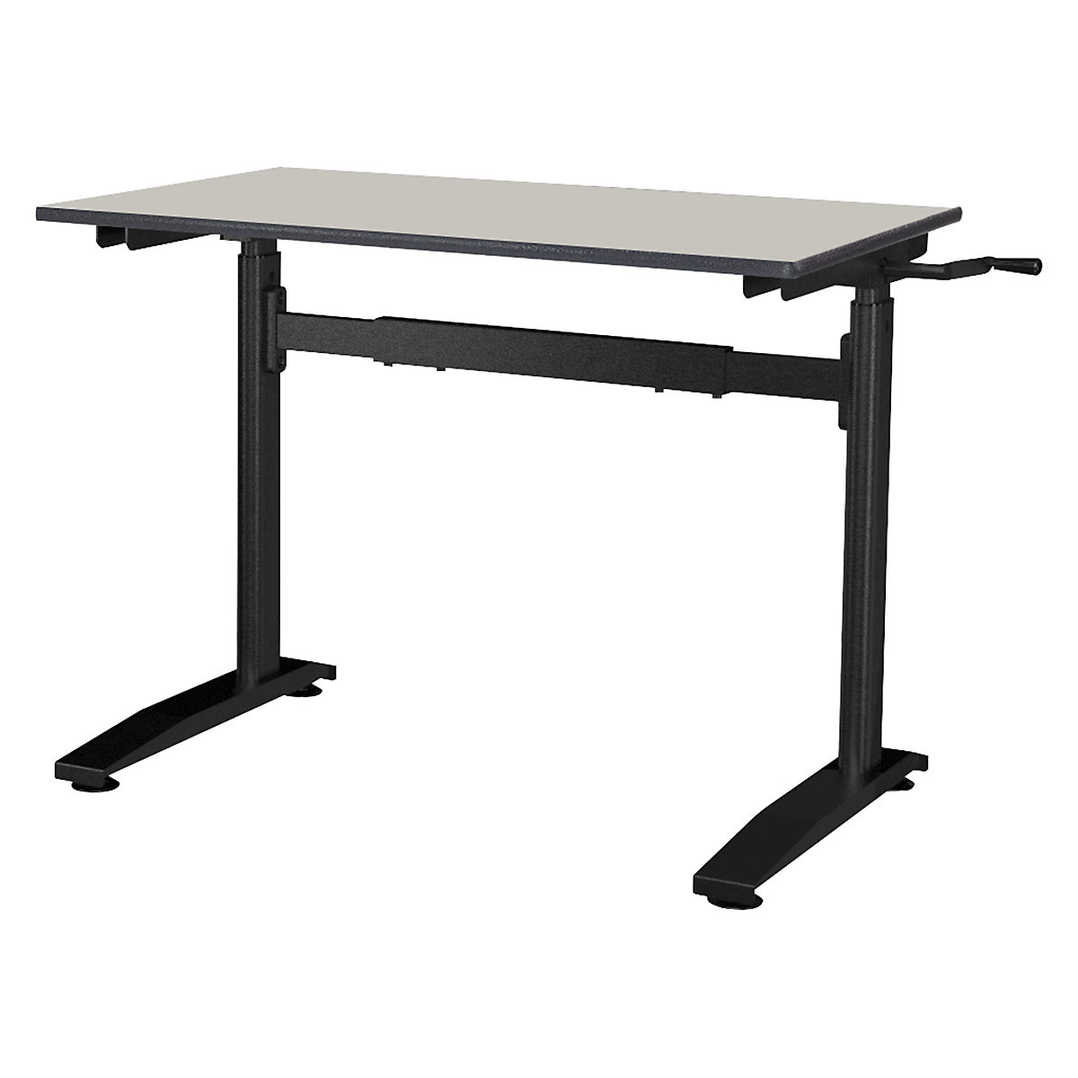 Fluid Height Adjustable Sit-Stand Desk, Fluid Height Adjustable Sit-Stand Desk, Fluid Height Adjustable Sit-Stand Desk | 730-1200h x 1200w x 600d mm | Maple | 1 Cable Port-0