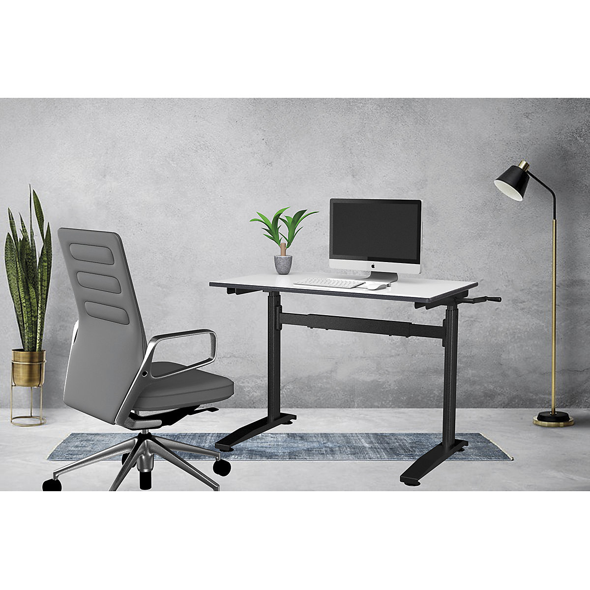 Fluid Height Adjustable Sit-Stand Desk (Product illustration 3)-2