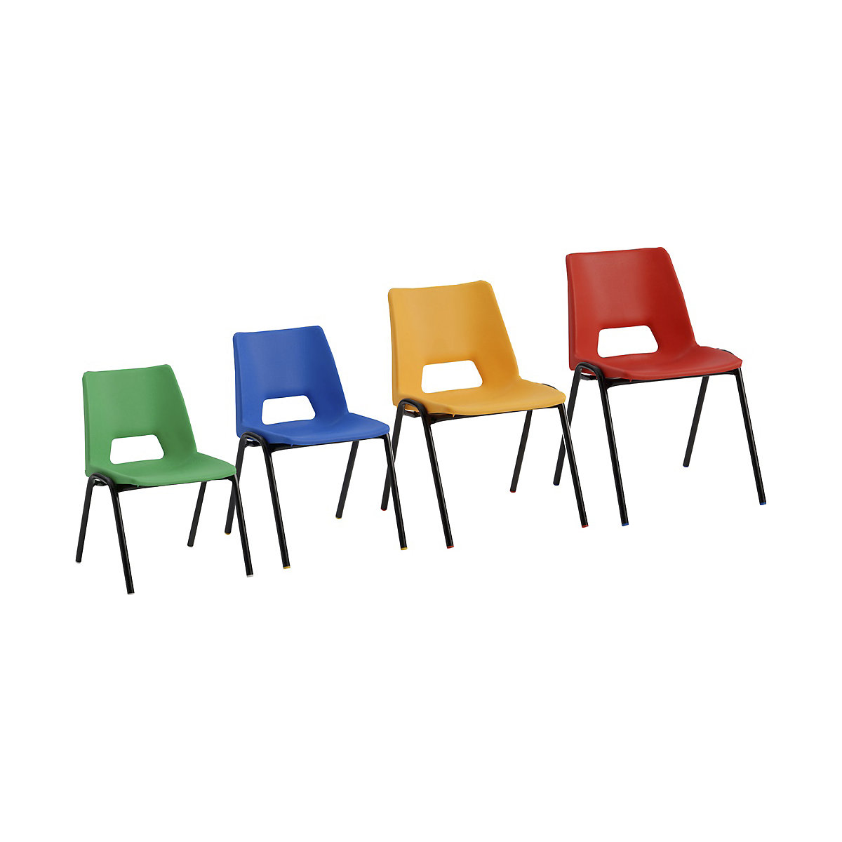 Scholar Polypropylene Classroom Chairs, Scholar Polypropylene Classroom Chairs, Scholar Polypropylene Classroom Chairs | 430H - 11-14 Yrs | Smooth Silver Frame | Black-0