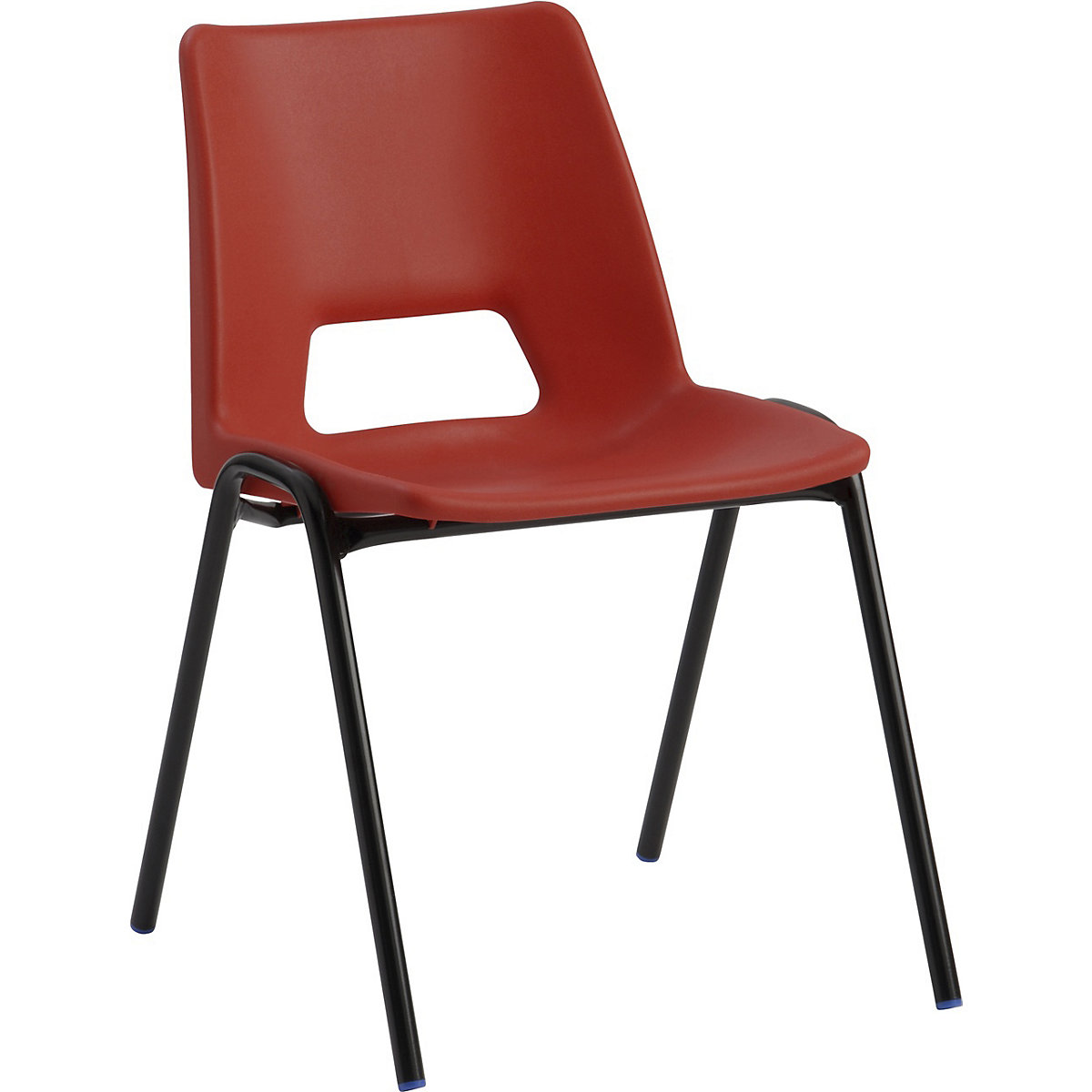 Scholar Polypropylene Classroom Chairs, Scholar Polypropylene Classroom Chairs, Scholar Polypropylene Classroom Chairs | 350H - 6-8 Yrs | Smooth Silver Frame | Red-0