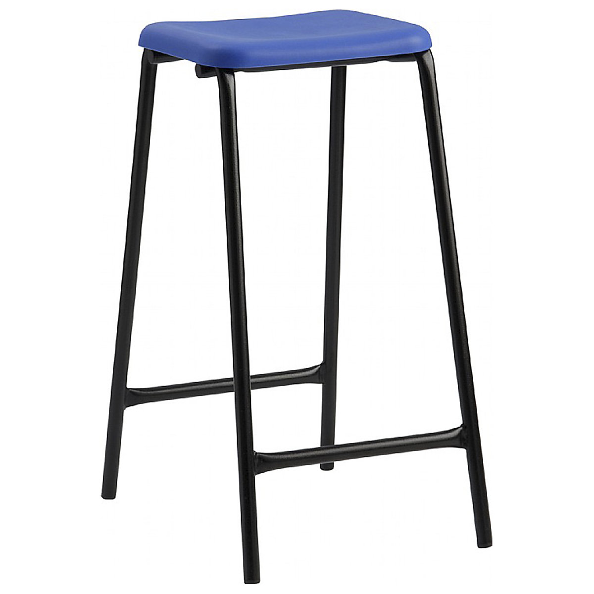 Scholar Polypropylene Stools, Scholar Polypropylene Stools, Scholar Polypropylene Stools | 755Hh mm | Black Frame | Blue-0