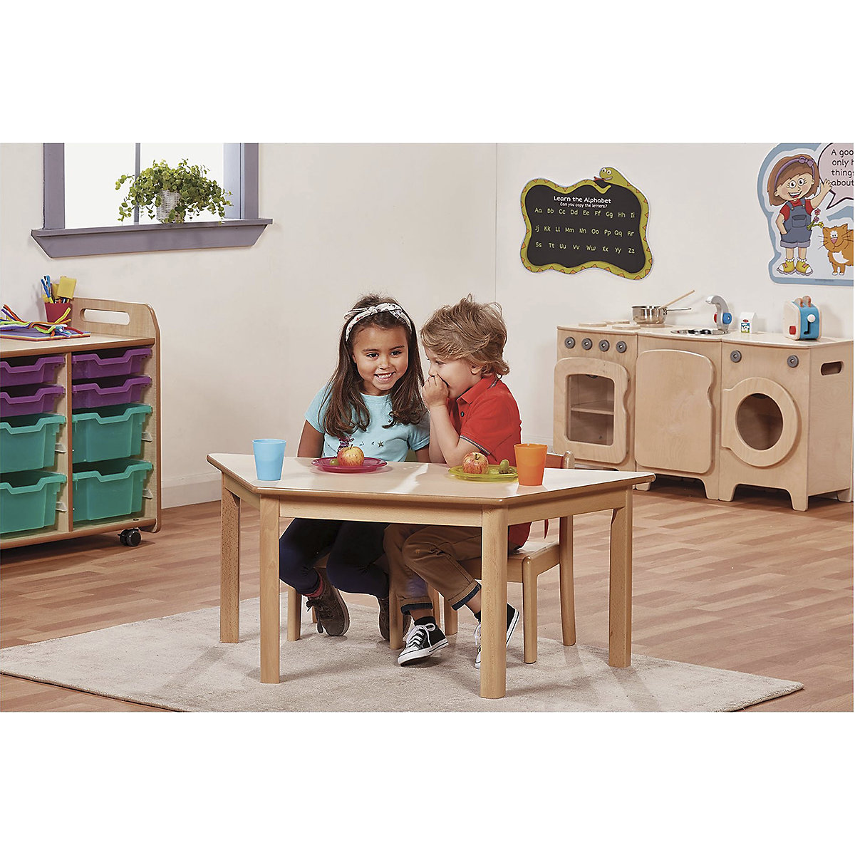 Trapezoidal Nursery Table (Product illustration 2)-1