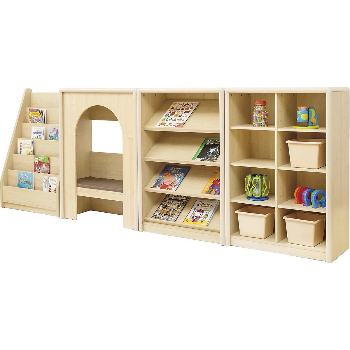 Elegant Tall Classroom Bookcase (Product illustration 3)-2