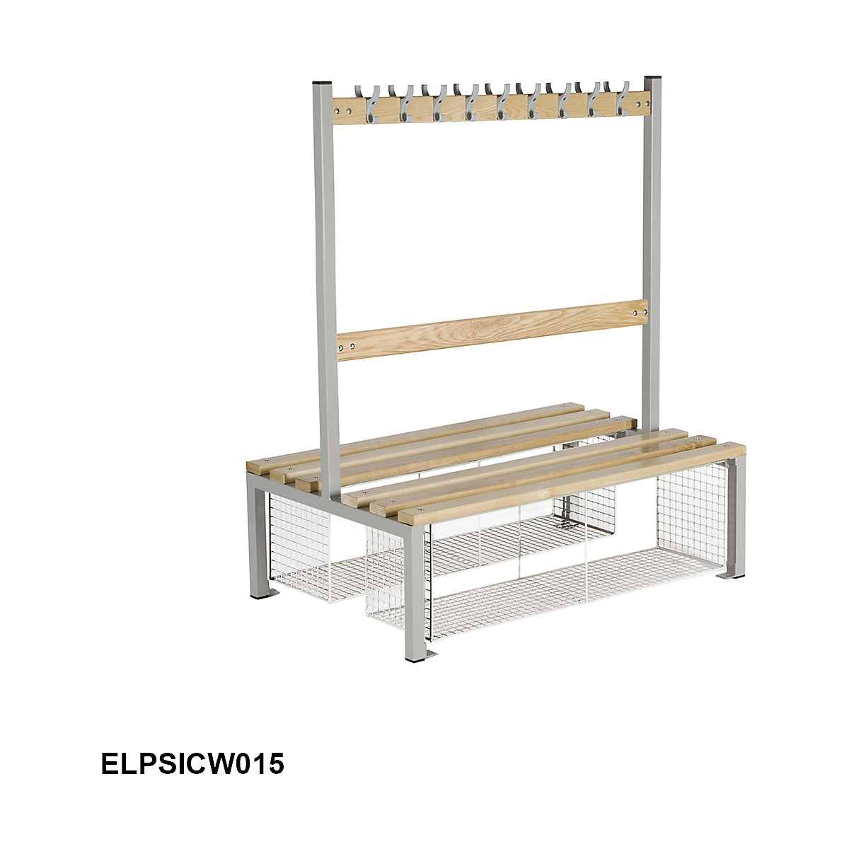 Elite Primary School Island Changing Room Benches With Shoe Trays (Product illustration 2)-1