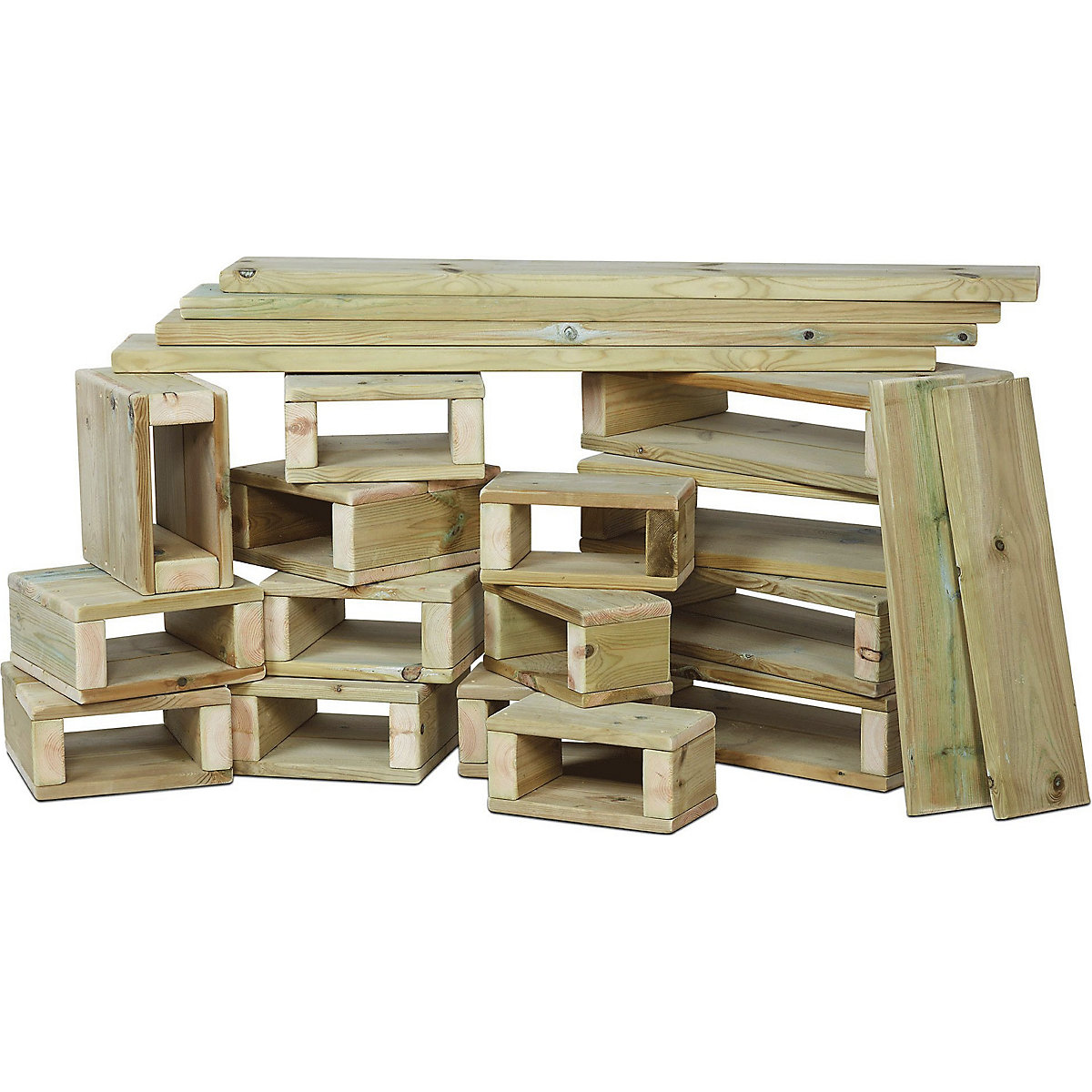Millhouse Building Block Set - 22 piece Outdoor Furniture & Play (Product illustration 3)-2