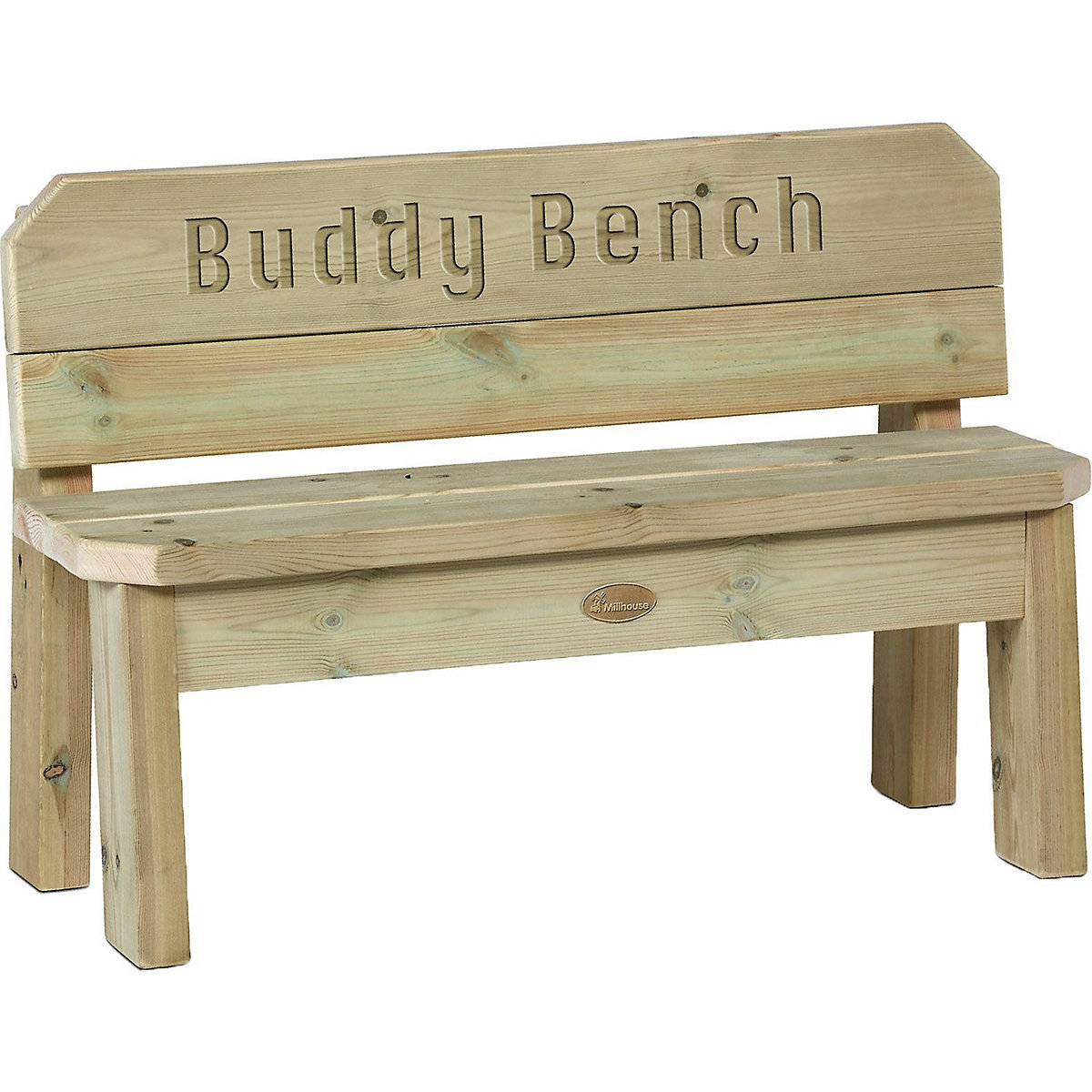 Millhouse Preschool Buddy Bench Outdoor Furniture & Play (Product illustration 3)-2