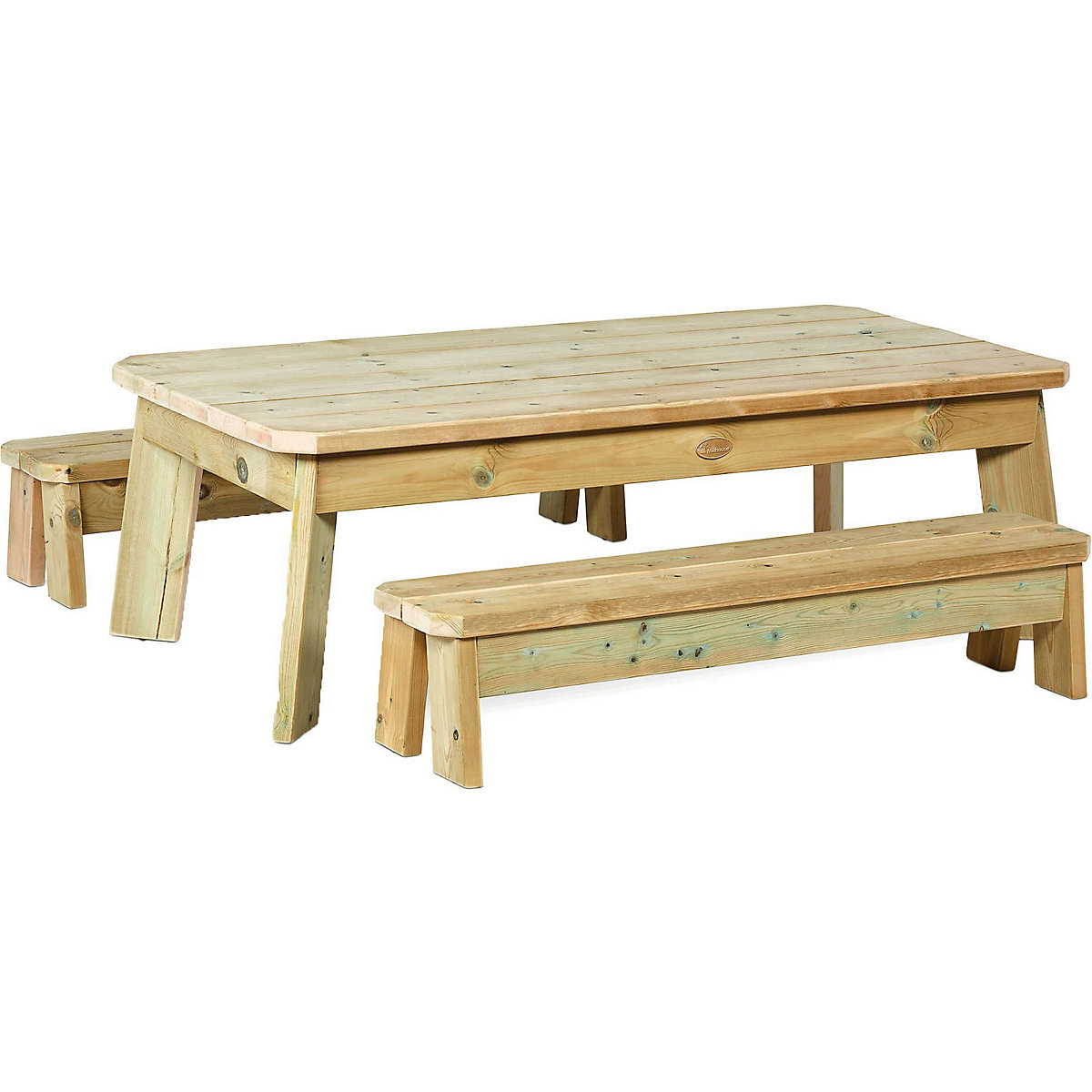 Millhouse Preschool Rectangular Table & Bench Set Outdoor Furniture & Play (Product illustration 3)-2