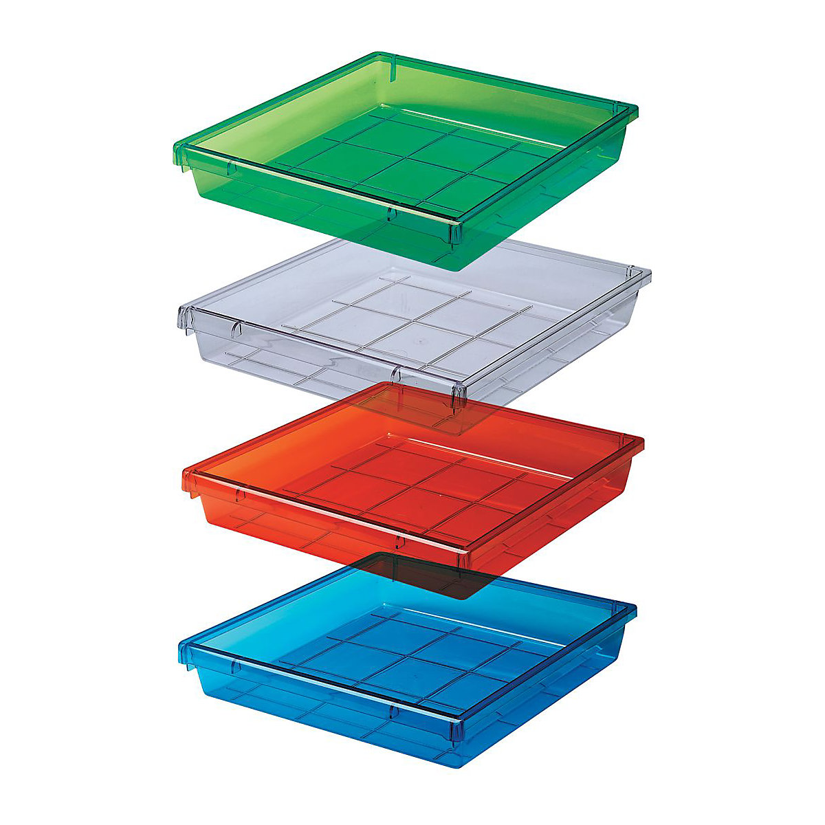Classic Double Column Trolleys With 12 Trays (Product illustration 3)-2
