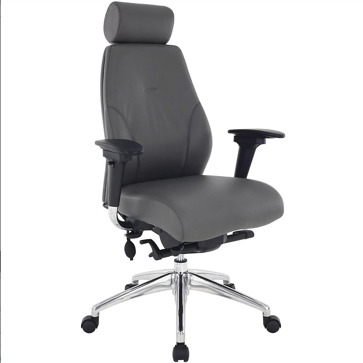 ITask 24-7 Executive Top Leather Posture Chairs, ITask 24-7 Executive Top Leather Posture Chairs, ITask 24-7 Executive Top Leather Posture Chairs | Grey | Chiropractor Approved-0