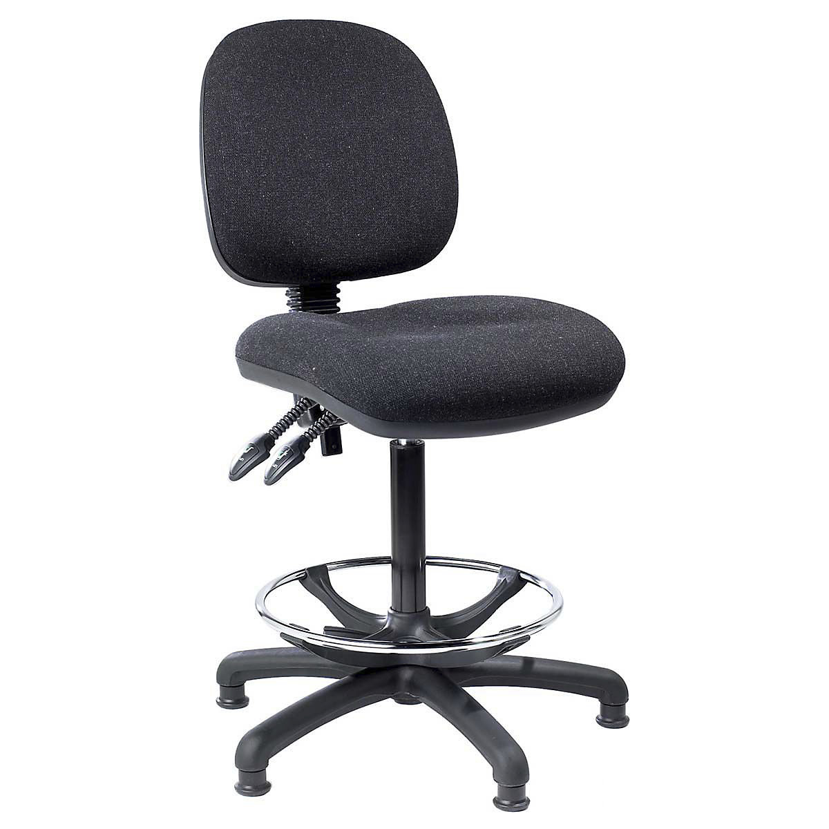 BiGDUG High Operators Chair Medium Back, BiGDUG High Operators Chair Medium Back, BiGDUG High Operators Chair Medium Back Seat Height 550-800mm Adjustable Footring Black-0