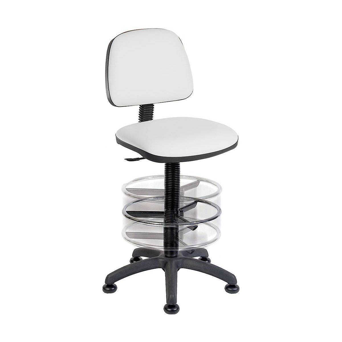 Budget Industrial Chairs, Budget Industrial Chairs, Budget Industrial Chair 930 - 1170h x 460w x 460d mm White PU-0