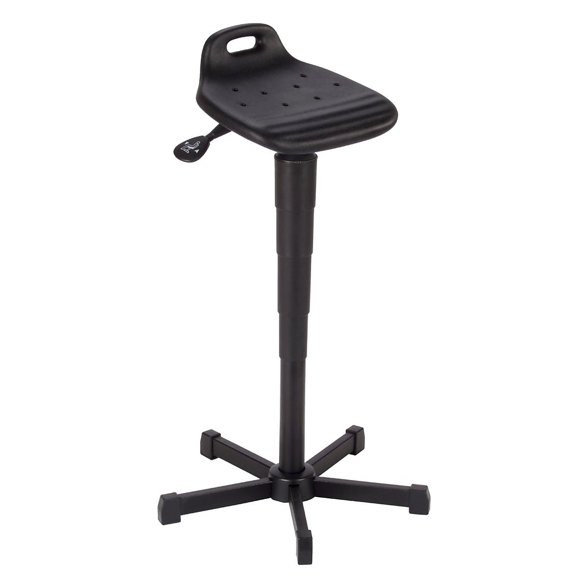 Eurokraft Anti Fatigue Stool With Integrated Seat Handle, Eurokraft Anti Fatigue Stool With Integrated Seat Handle, Eurokraft Anti Fatigue Stool with Integrated Seat Handle | Black | Seat Height 595-880mm-0