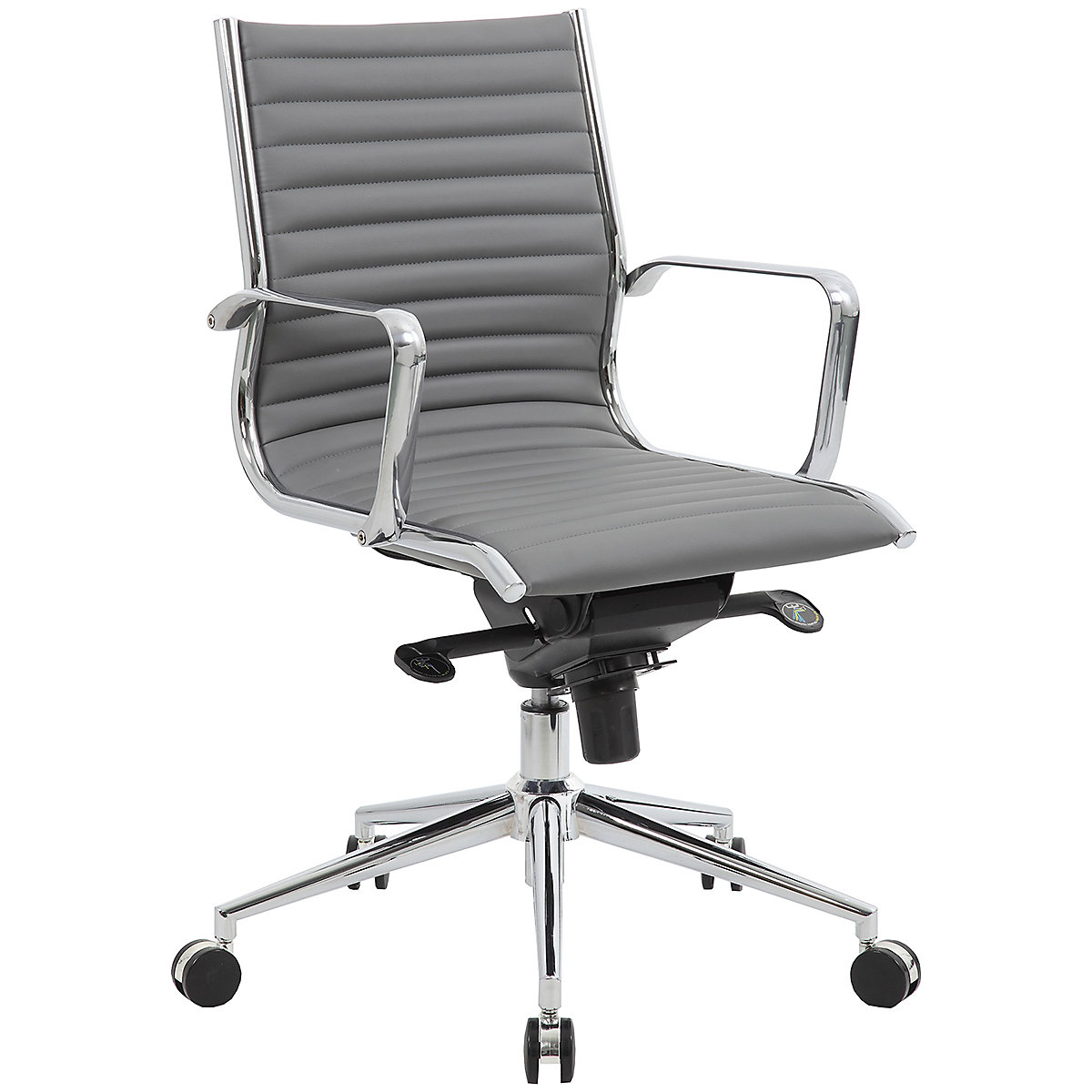 Abbey Medium Back Leather Office Chairs, Abbey Medium Back Leather Office Chairs, Abbey Medium Back Leather Office Chair | Grey-0