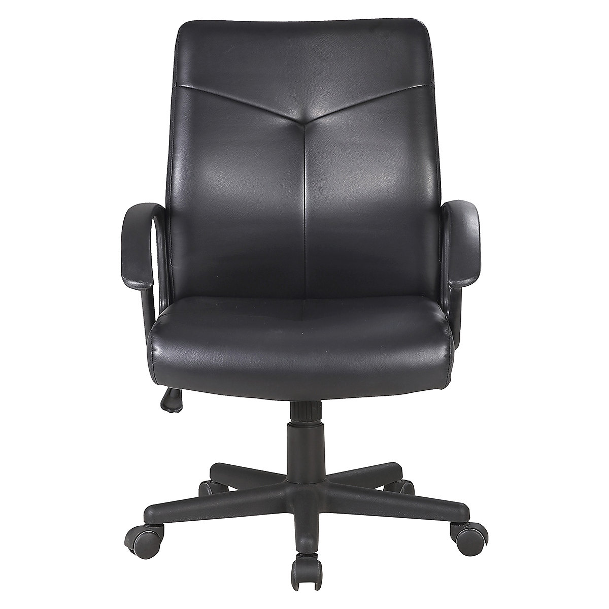 BiGDUG Essentials Adept Medium Back Leather Office Chair Black (Product illustration 2)-1