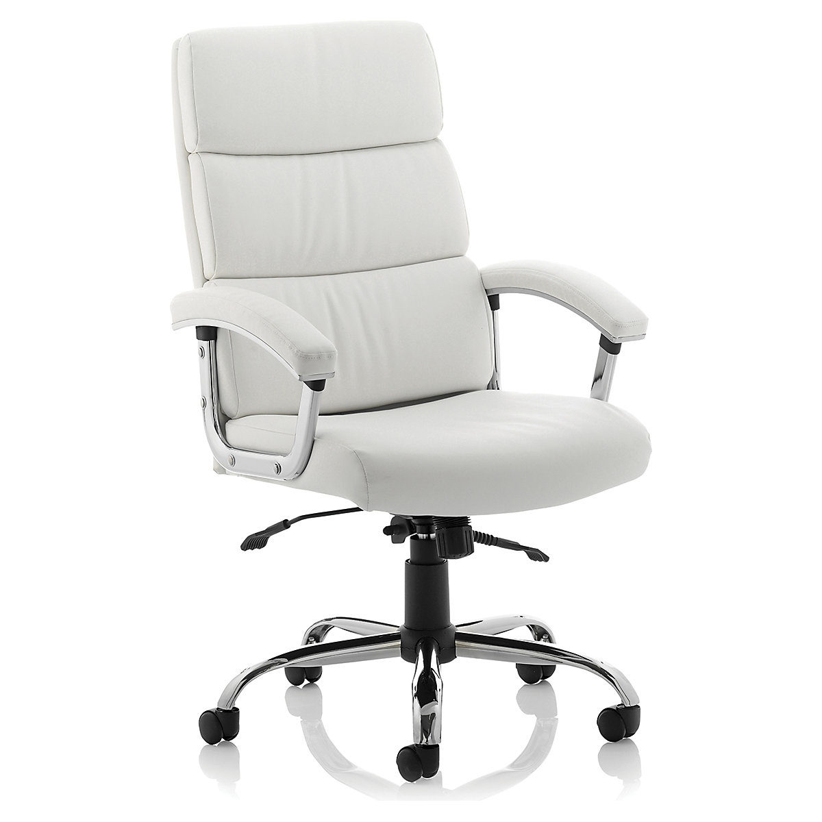 Desire Executive Office Chair, Desire Executive Office Chair, Desire High Executive Chair White with Arms 1050-1150h x 660w x 760d mm | White | 125 KG Weight Capacity | 8 Hours Usage-0