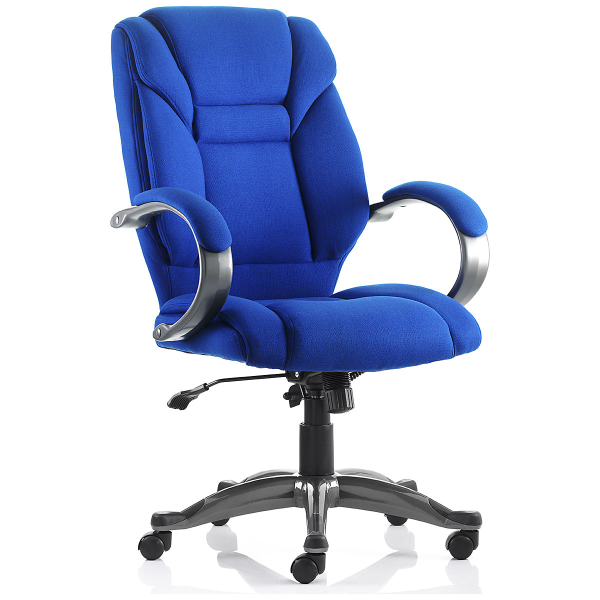 Galloway Executive Office Chair, Galloway Executive Office Chair, Galloway Executive Chair Blue Fabric with Arms 1050-1150h x 670w x 810d mm | Blue | 125 KG Weight Capacity | 8 Hours Usage-0
